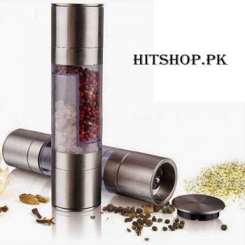 2 In 1 Stainless Steel Manual Salt Pepper Mill Grinder - Kitchen Appliances - Best Price in Pakistan - HitShop.pk